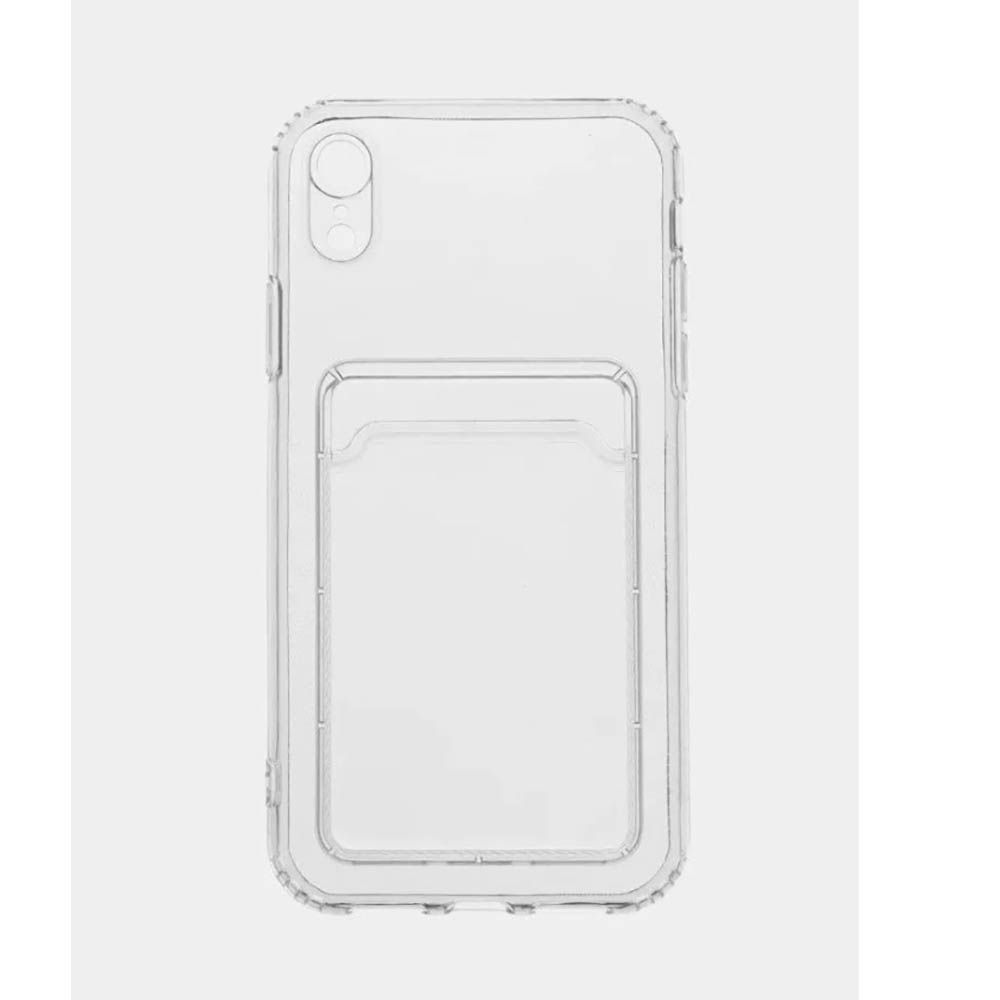 Силиконовый чехол с кармашком под карточку ANTI-SHOCK (с усиленными углами) Apple iPhone Xr