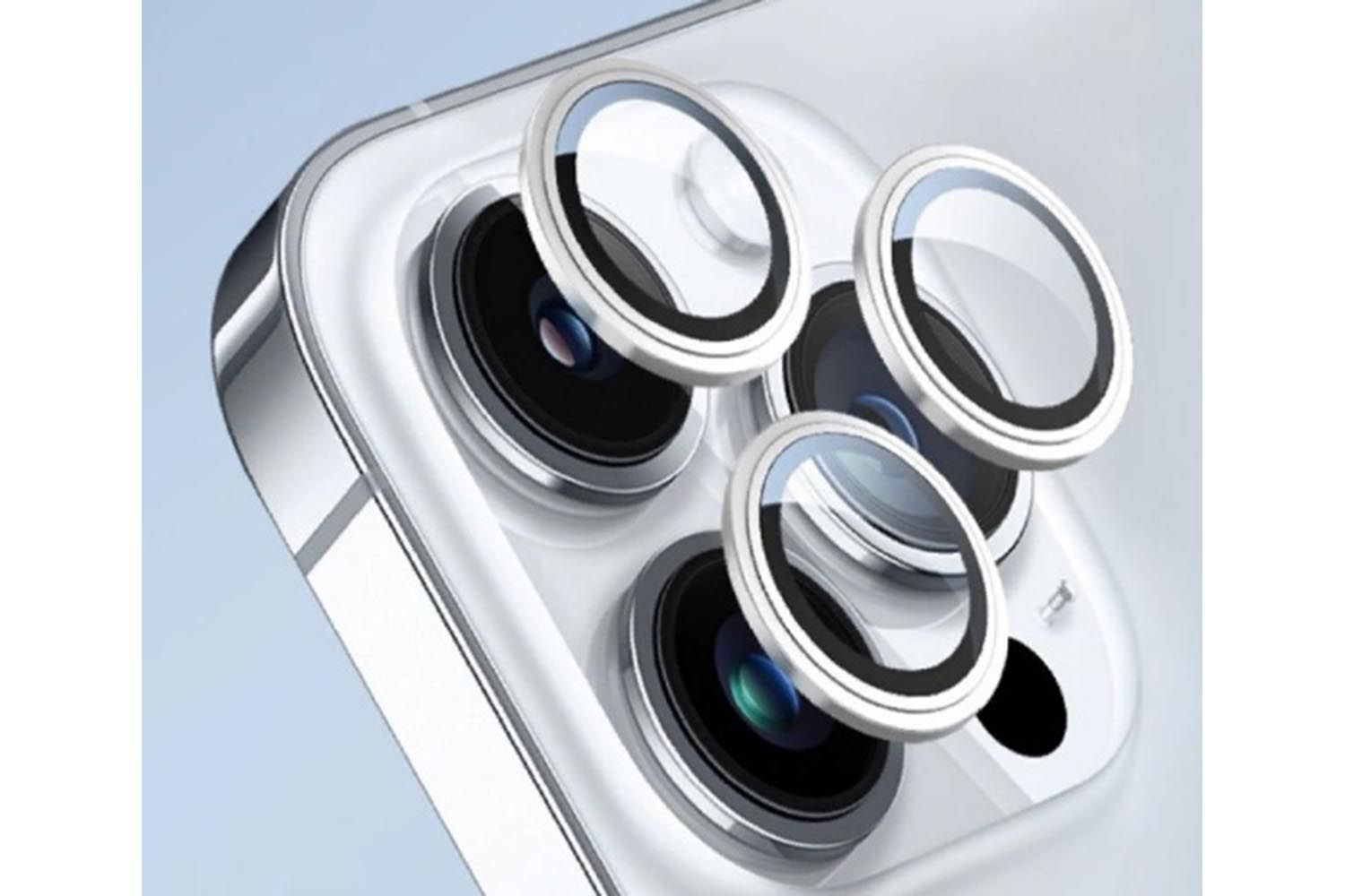 Защитные линзы для камеры Apple iPhone 14 Pro, 14 Pro Max (серебро)