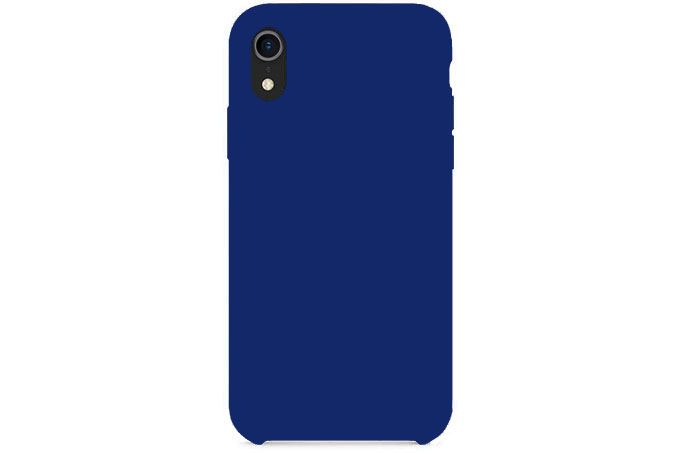 Чехол силиконовый для Apple iPhone Xr (тёмно-синий)