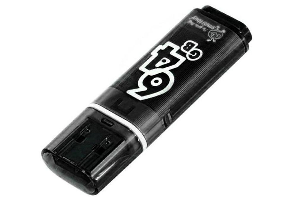 Флеш-накопитель USB 64GB SmartBuy Glossy (черный)