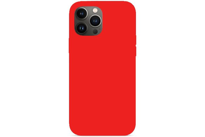 Чехол силиконовый для Apple iPhone 13 Pro полное покрытие (красный)