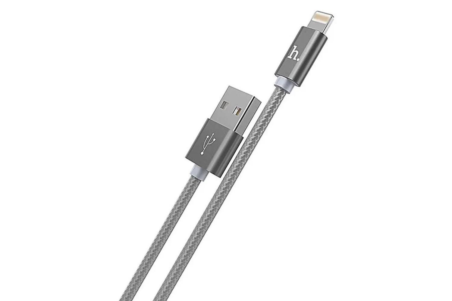 Кабель USB - Lightning HOCO X2 knitted (серый)