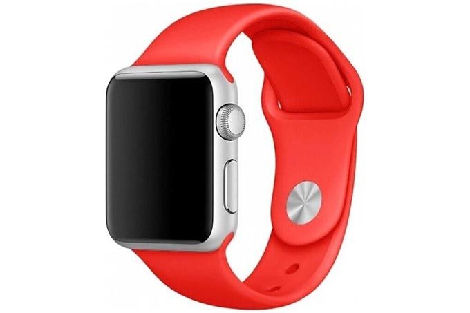 Ремешок силиконовый Apple Watch 38mm/40mm (красный)
