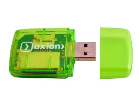 Картридер OXION OCR003GR, зеленый, USB 2.0 (Micro SD)