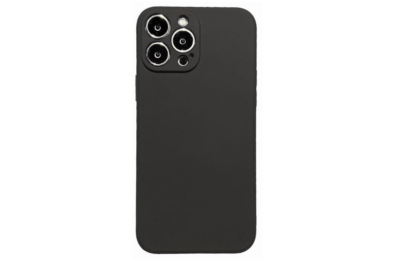 Чехол силиконовый с защитой камеры для Apple iPhone 13 Pro (графит)