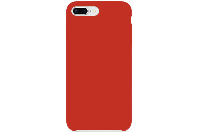 Чехол силиконовый для Apple iPhone 7 Plus, Apple iPhone 8 Plus (красный) 