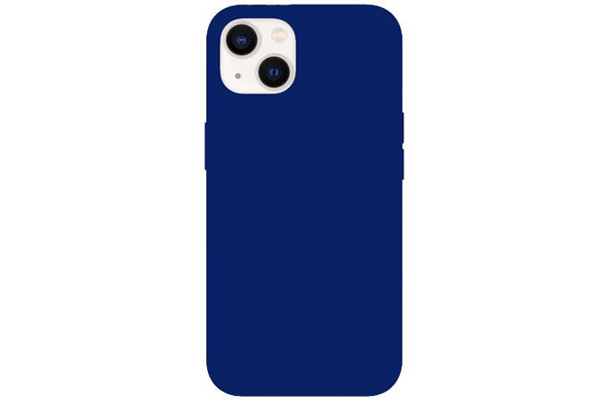 Чехол силиконовый для Apple iPhone 13 (темный - синий)