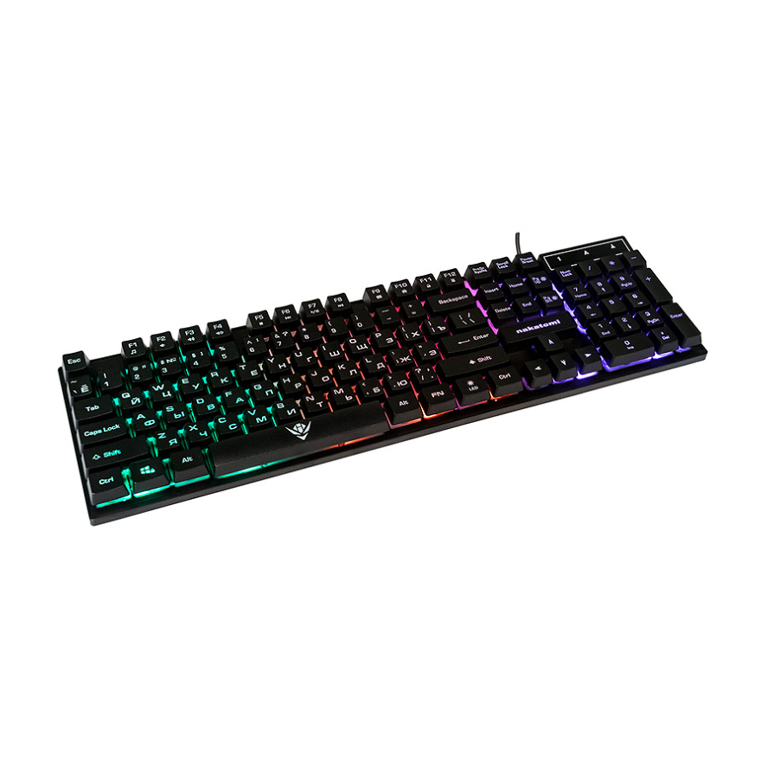 Клавиатура игровая KG-23U BLACK Nakatomi Gaming, с RGB-подсветкой, USB, (черная)