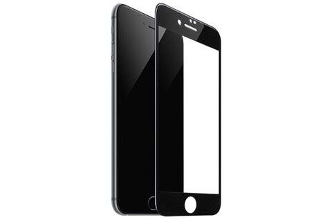 Противоударное стекло/пленка керамическое Ceramic Apple iPhone 6, 6S, 7, 8, SE 2020 9D тех.уп черный