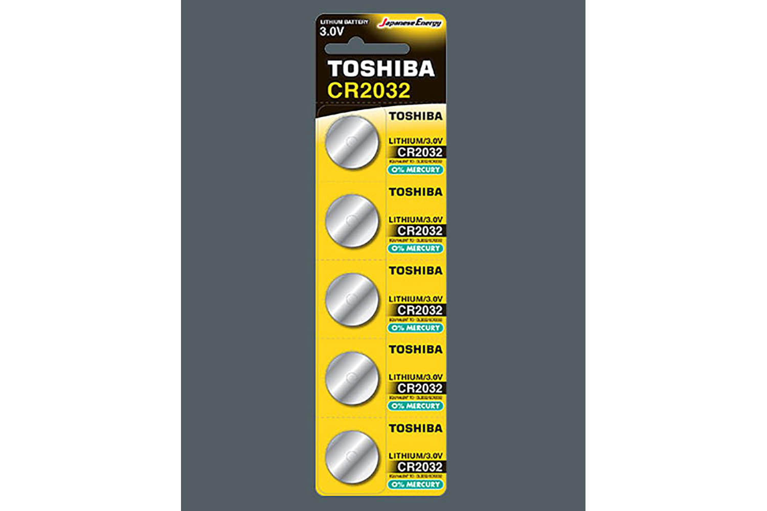 Элемент питания TOSHIBA CR 2032 BL5  (цена указана за один элемент)