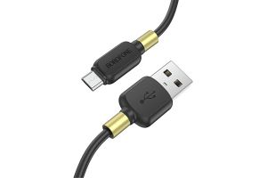 Кабель USB - MicroUSB BOROFONE BX59 Defender 2.4А, 1 м (черный)