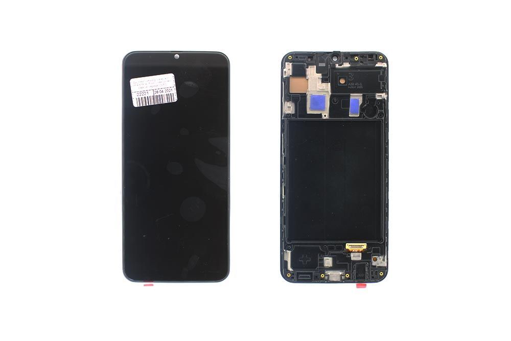 Дисплей Samsung Galaxy A30 SM-A305F в сборе с сенсором с рамкой Оригинал переклейка (черный)