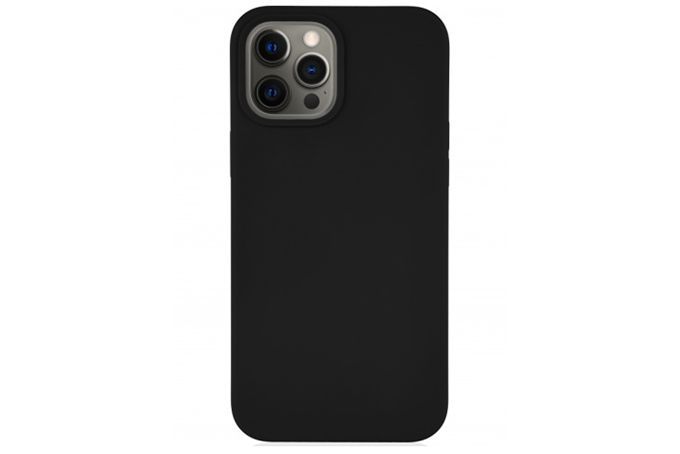 Чехол силиконовый для Apple iPhone 12 Pro Max полное покрытие (черный)