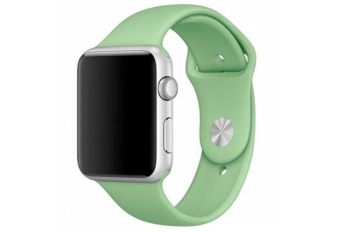 Ремешок силиконовый Apple Watch 38mm/40mm (бледно зеленый)