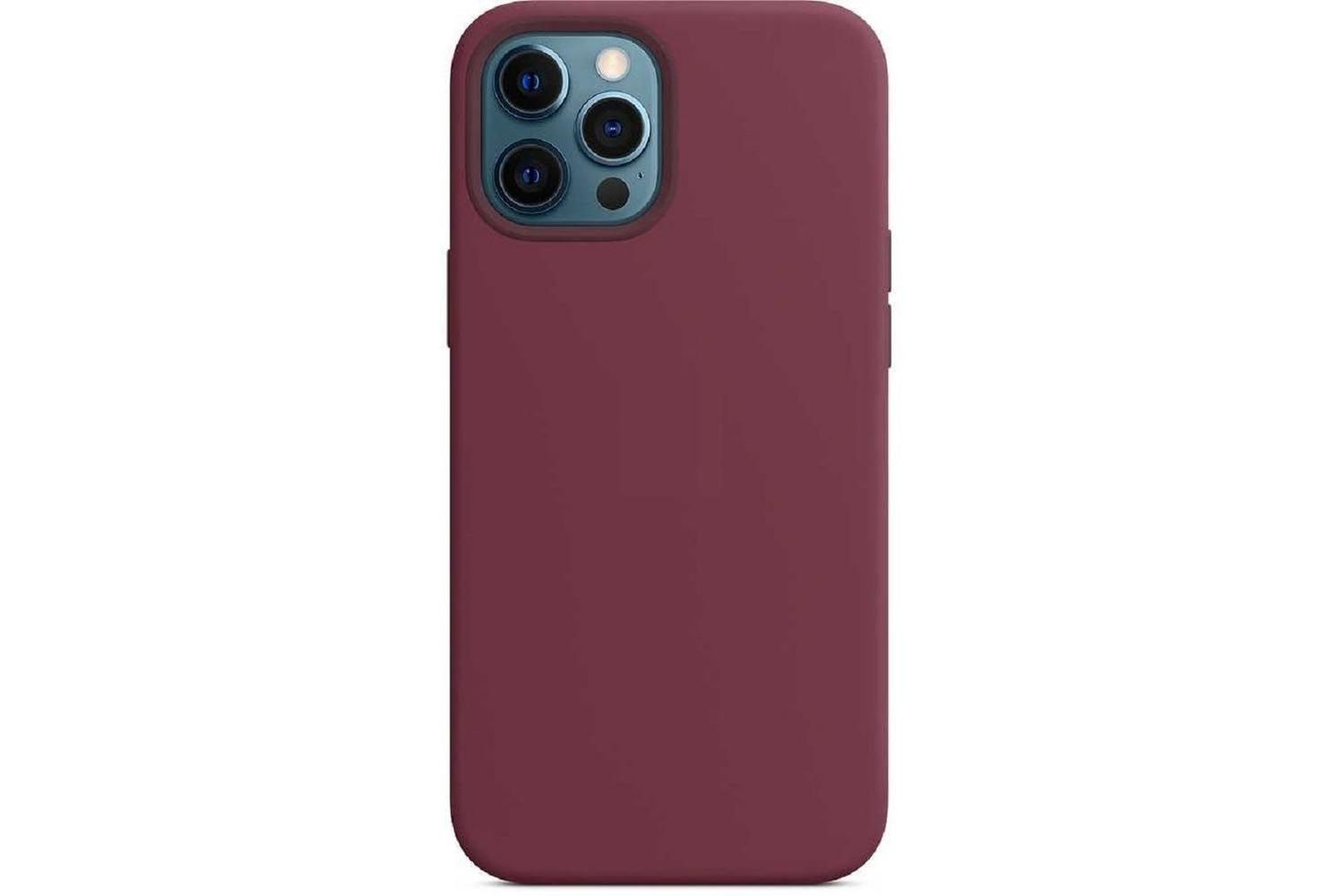 Чехол силиконовый для Apple iPhone 13 Pro Max (бордовый)