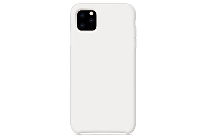 Чехол силиконовый для Apple iPhone 11 Pro Max (светло - серый)