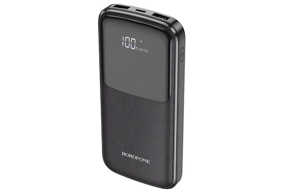 Внешний аккумулятор Power Bank Borofone BJ17 10000mAh 2 USB выхода 2.1A Led индикатор (черный)