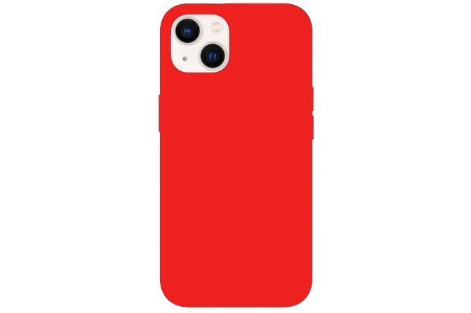Чехол силиконовый для Apple iPhone 13 полное покрытие (красный)