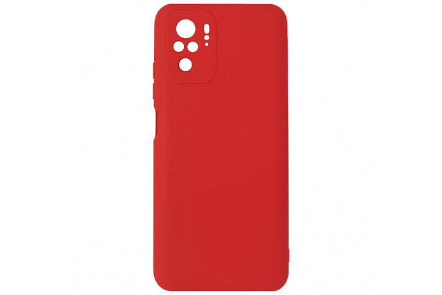 Силиконовый чехол кейс Xiaomi Redmi Note 10, Redmi Note 10S (красный)