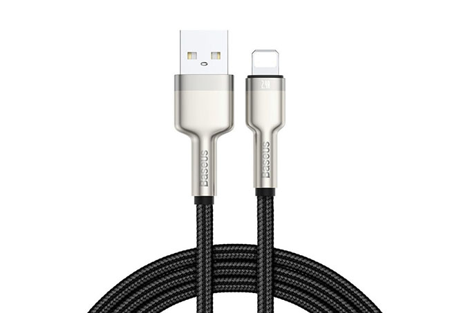 Кабель USB - Lightning BASEUS Cafule 2.4A, 1м (черный)