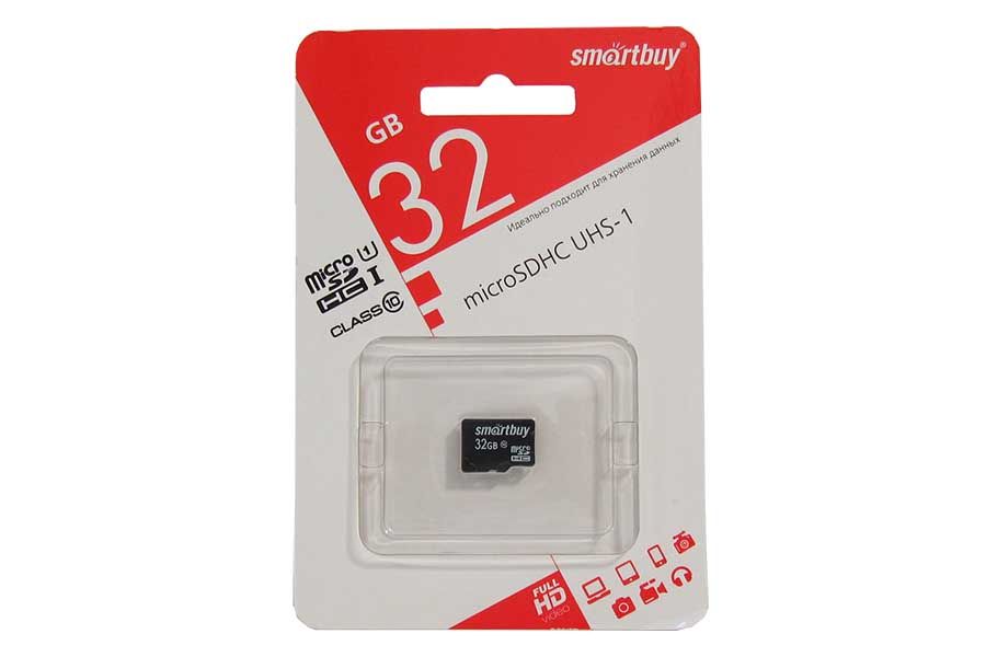 Карта памяти MicroSD 32GB SmartBuy Class 10 без адаптера
