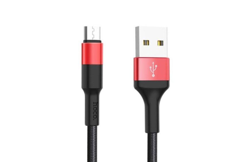Кабель USB - MicroUSB HOCO X26 Xpress, 1м (красный-черный)