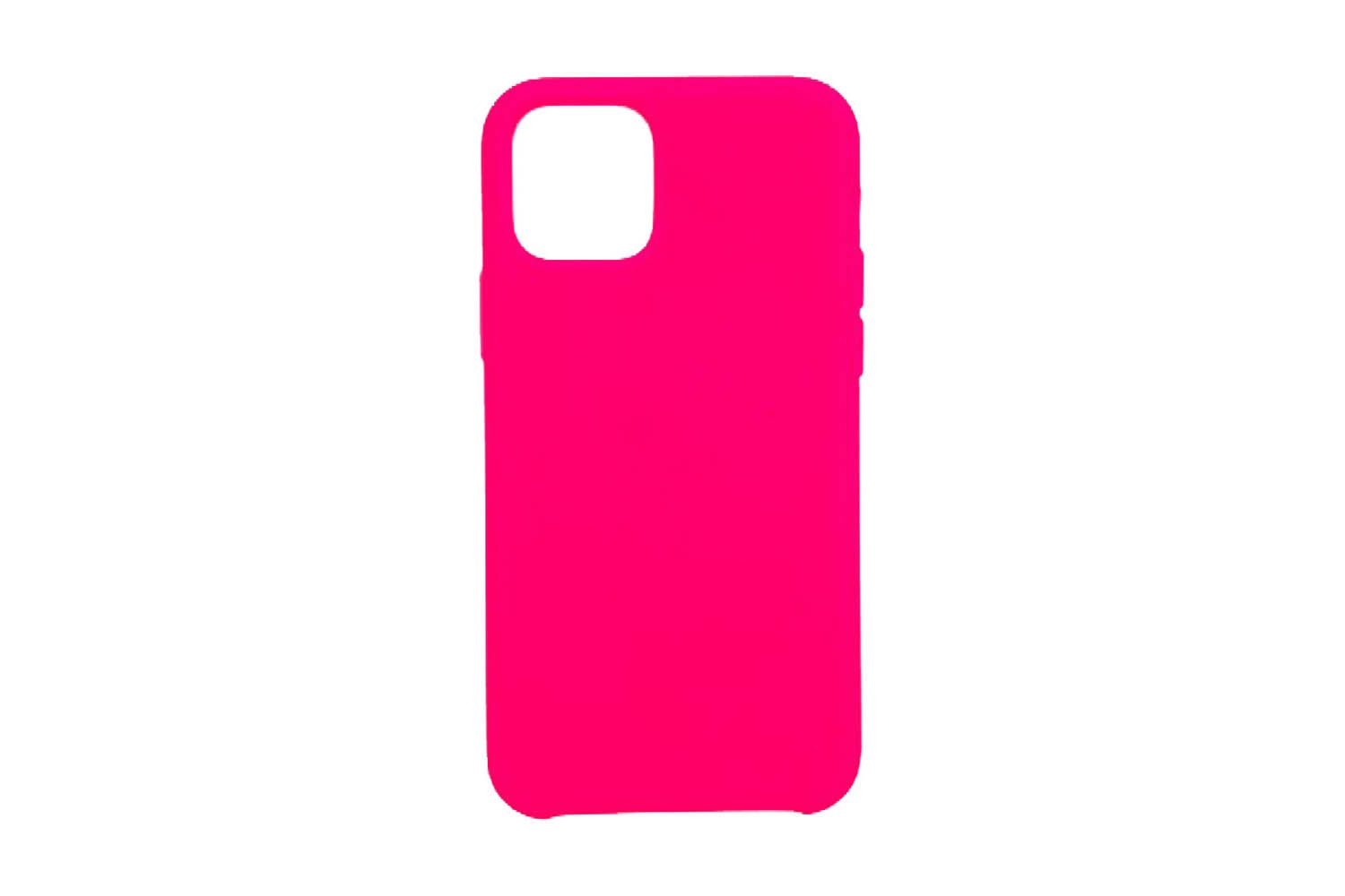 Чехол силиконовый для Apple iPhone 11 (ярко - розовый)