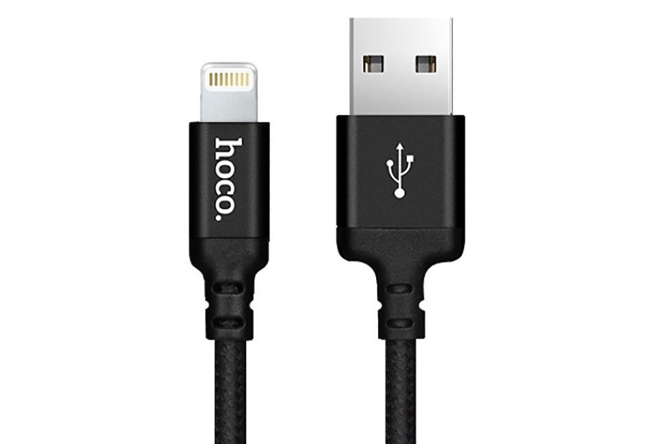 Кабель USB - Lightning HOCO X14, 1м (красный-черный)