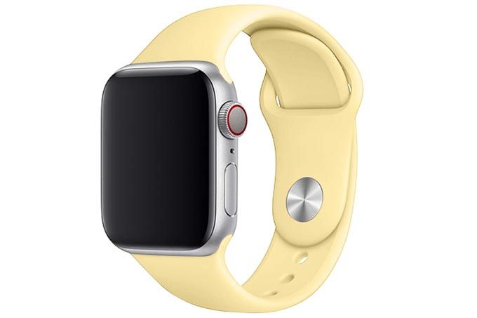 Ремешок силиконовый Apple Watch 38mm/40mm (бледно желтый)