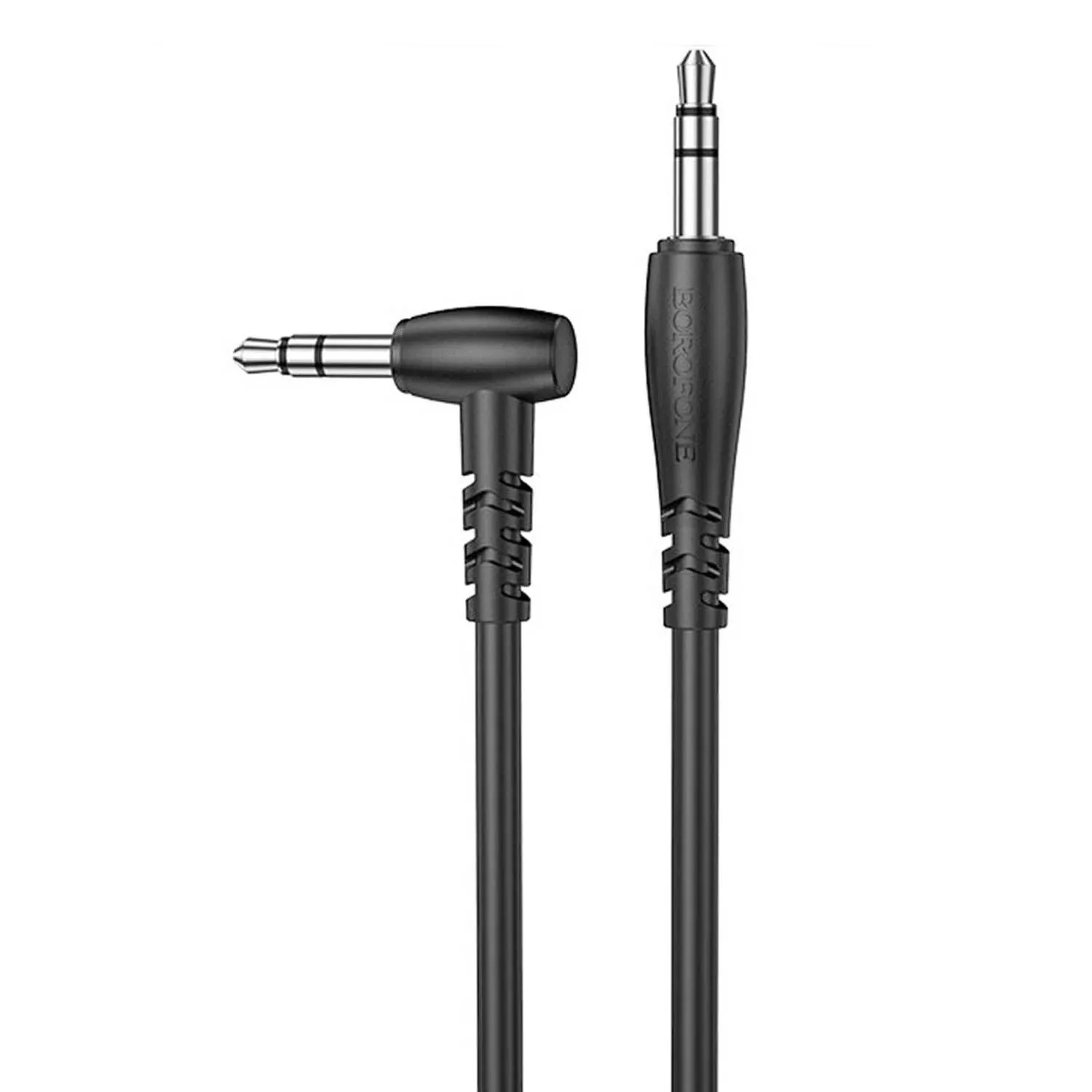 Кабель AUX Borofone BL10 AUX Audio cable 3.5mm 1 метр Г-образный (черный)