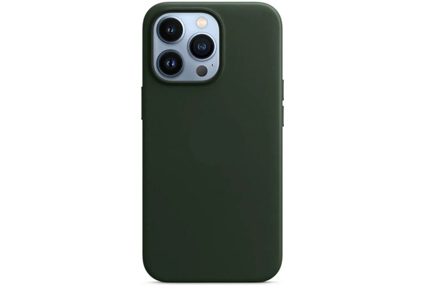 Чехол кожаный для Apple IPhone 14 Pro Max Leather Case с MagSafe (зеленый)