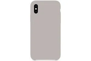 Чехол силиконовый для Apple iPhone X, Apple iPhone Xs (серый песок)