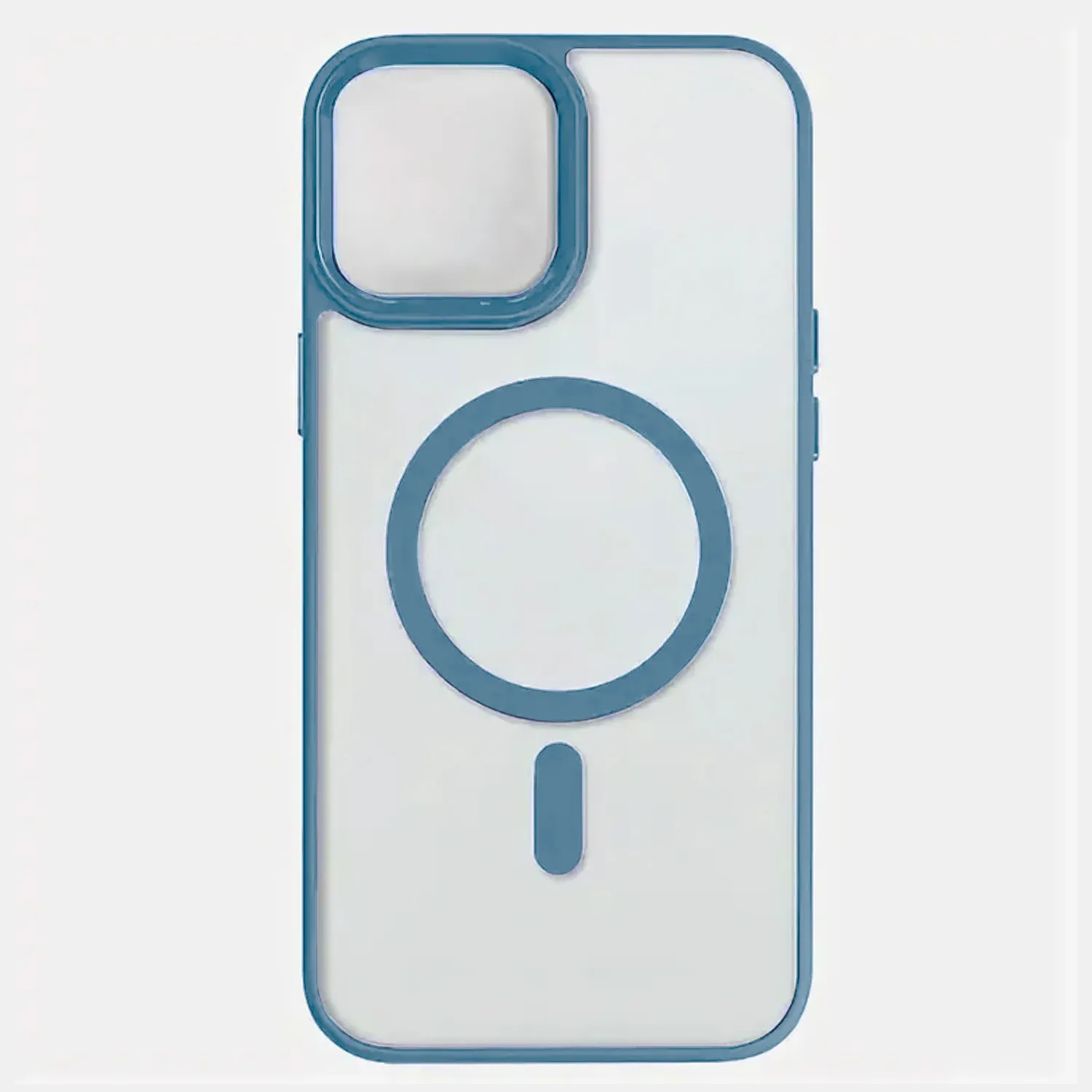 Чехол прозрачный для Apple iPhone 15 Pro Max с MagSafe (голубой)