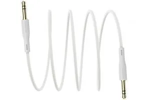 Кабель AUX Borofone BL1 AUX Audio cable 3.5mm 1 метр прямой (белый)