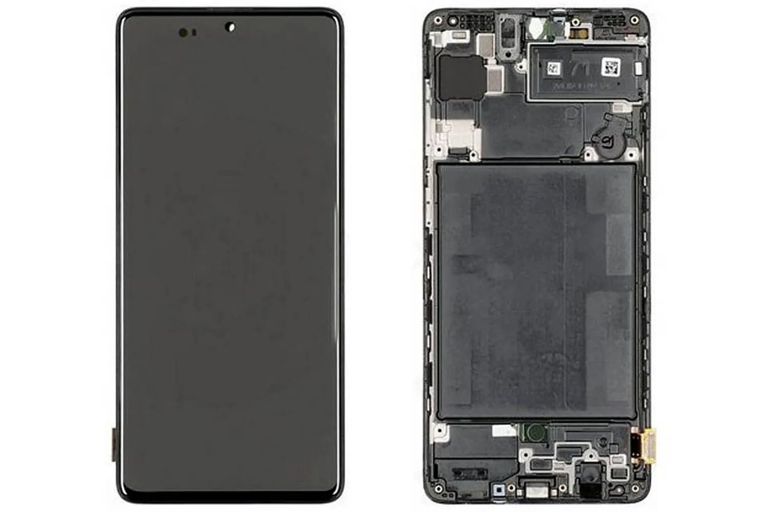 Дисплей Samsung Galaxy A71 2020 SM-A715F OLED в рамке (черный) 
