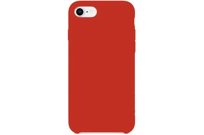 Чехол силиконовый для Apple iPhone 7, iPhone 8, iPhone SE 2020 (красный)