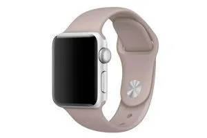 Ремешок силиконовый Apple Watch 42mm, 44mm, 45mm, ML (серый песок)