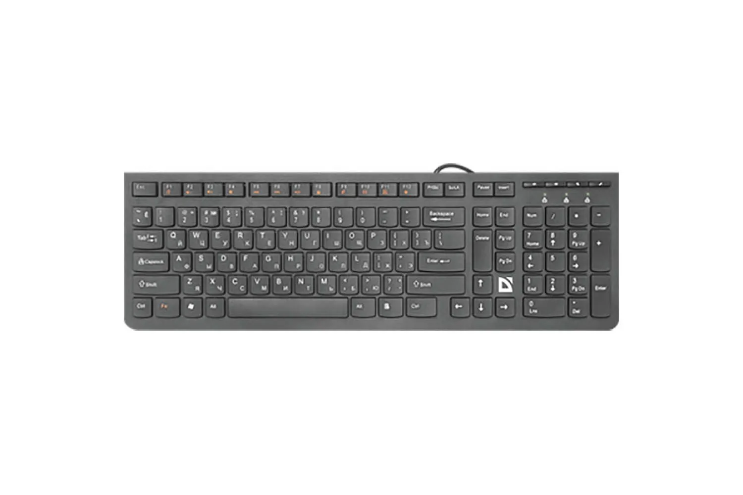 Клавиатура DEFENDER UltraMate SM-530, черный, проводная, USB, длина кабеля 1,5 м. Количество дополни
