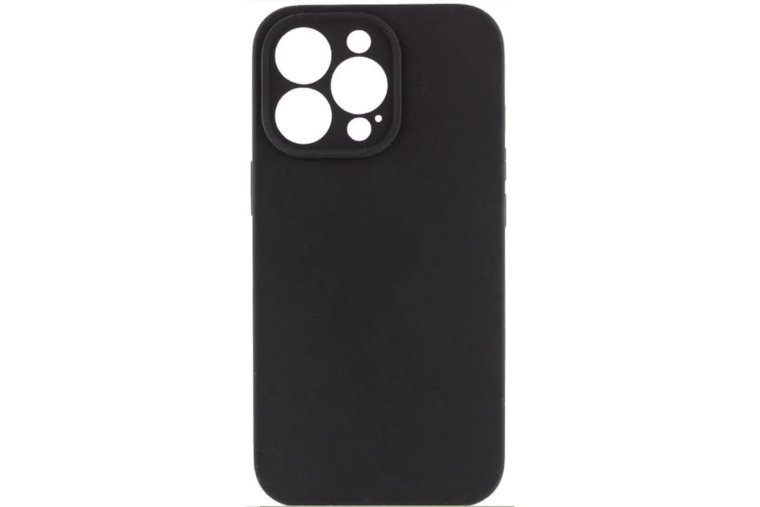 Чехол силиконовый с защитой камеры для Apple iPhone 14 Pro Max (черный)
