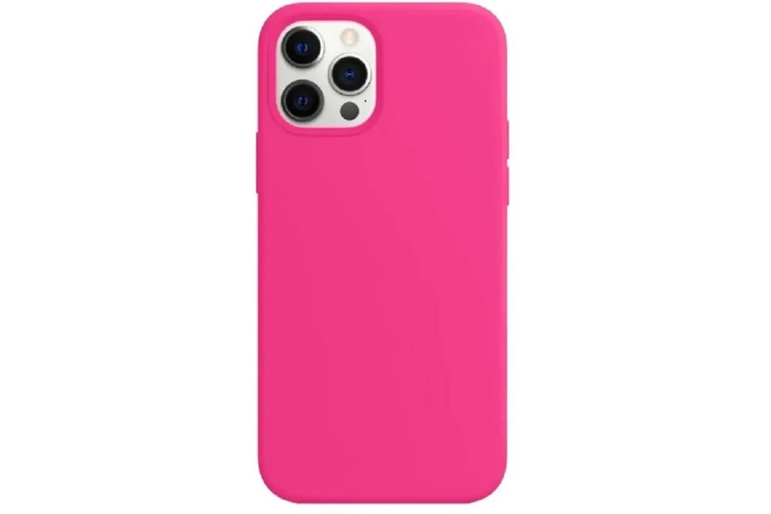 Чехол силиконовый для Apple iPhone 12 Pro Max (ярко - розовый)