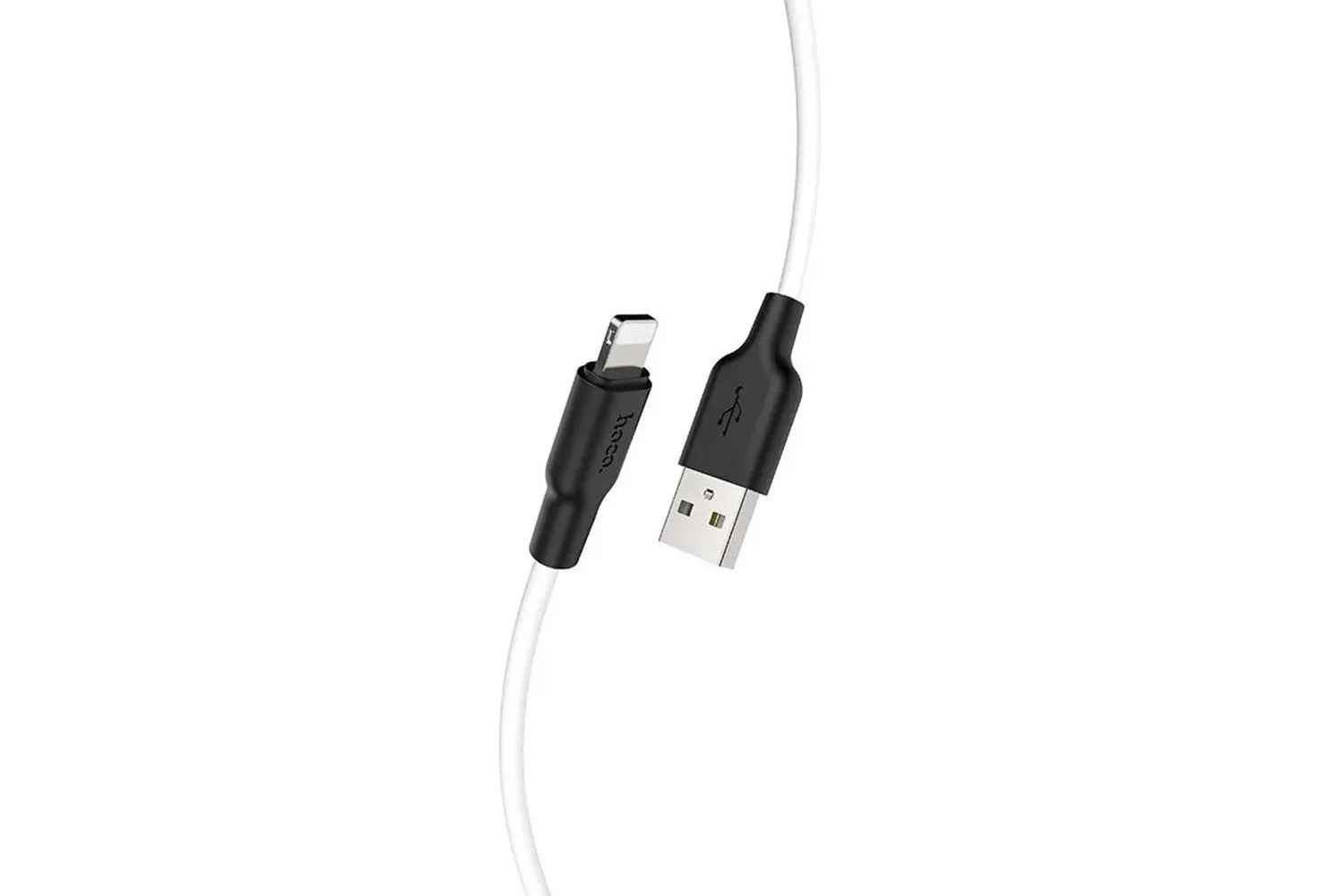 Кабель USB - Lightning HOCO X21 Plus Silicone, 1м (черно-белый)