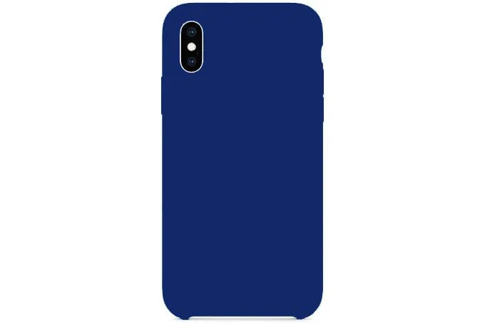 Чехол силиконовый для Apple iPhone Xs Max (тёмно-синий)