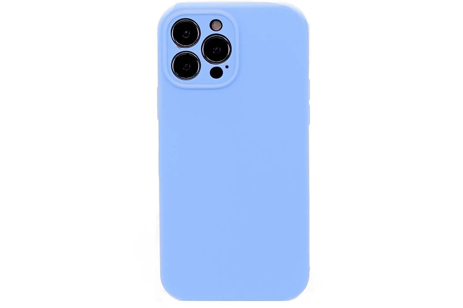 Чехол силиконовый с защитой камеры для Apple iPhone 12 Pro Max (голубой)