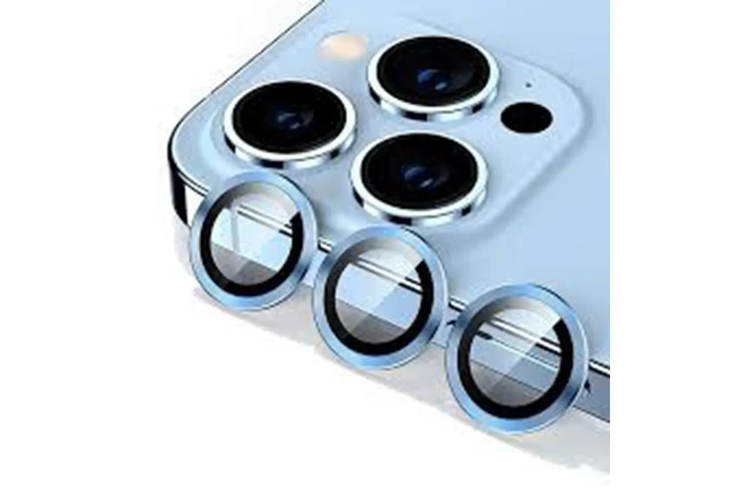 Защитные линзы для камеры Apple iPhone 12 Pro Max (голубой)