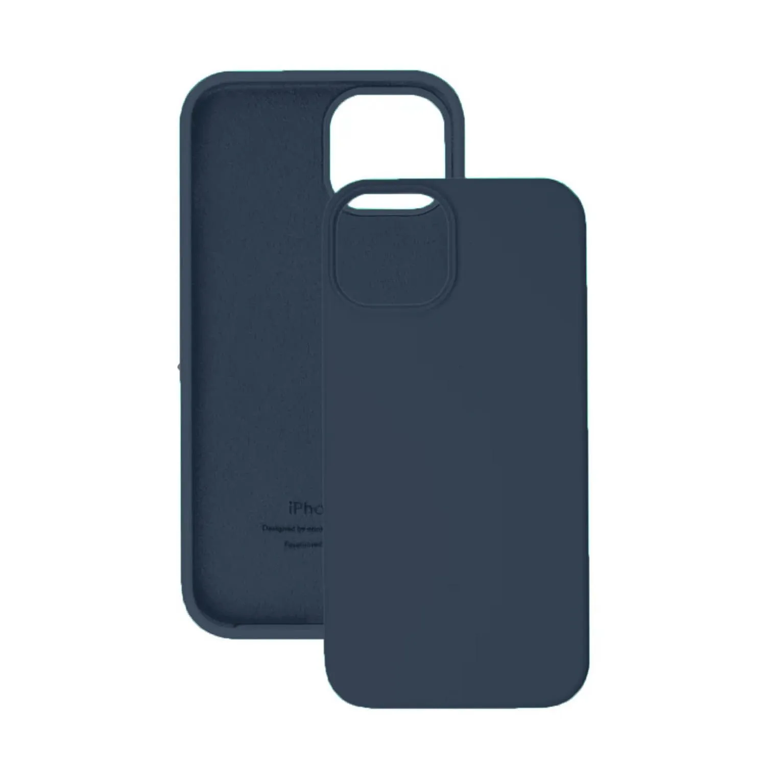 Чехол силиконовый для Apple iPhone 15 Pro (темно-синий)