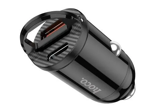 Автомобильное зарядное устройство HOCO NZ2 USB + Type-C PD30W+QC3.0 (черный)