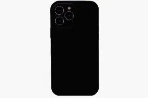 Чехол силиконовый с защитой камеры для Apple iPhone 12 Pro (чёрный)