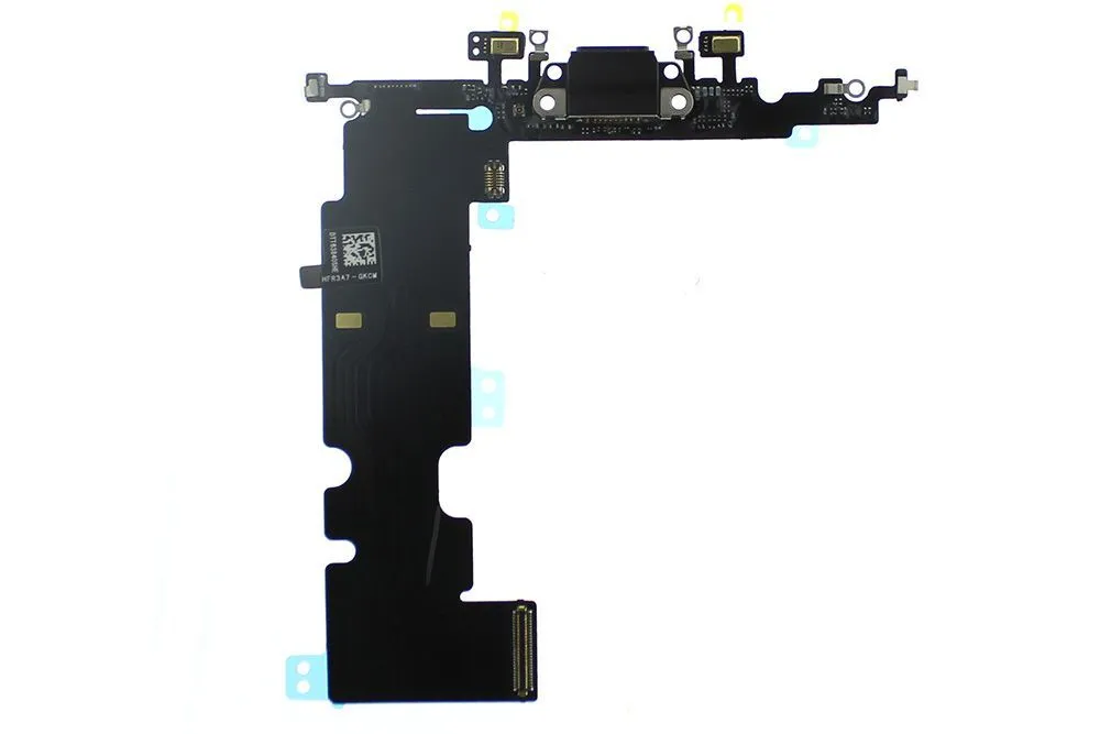Шлейф Apple iPhone 8 Plus с разъемом зарядки и микрофоном (черный)