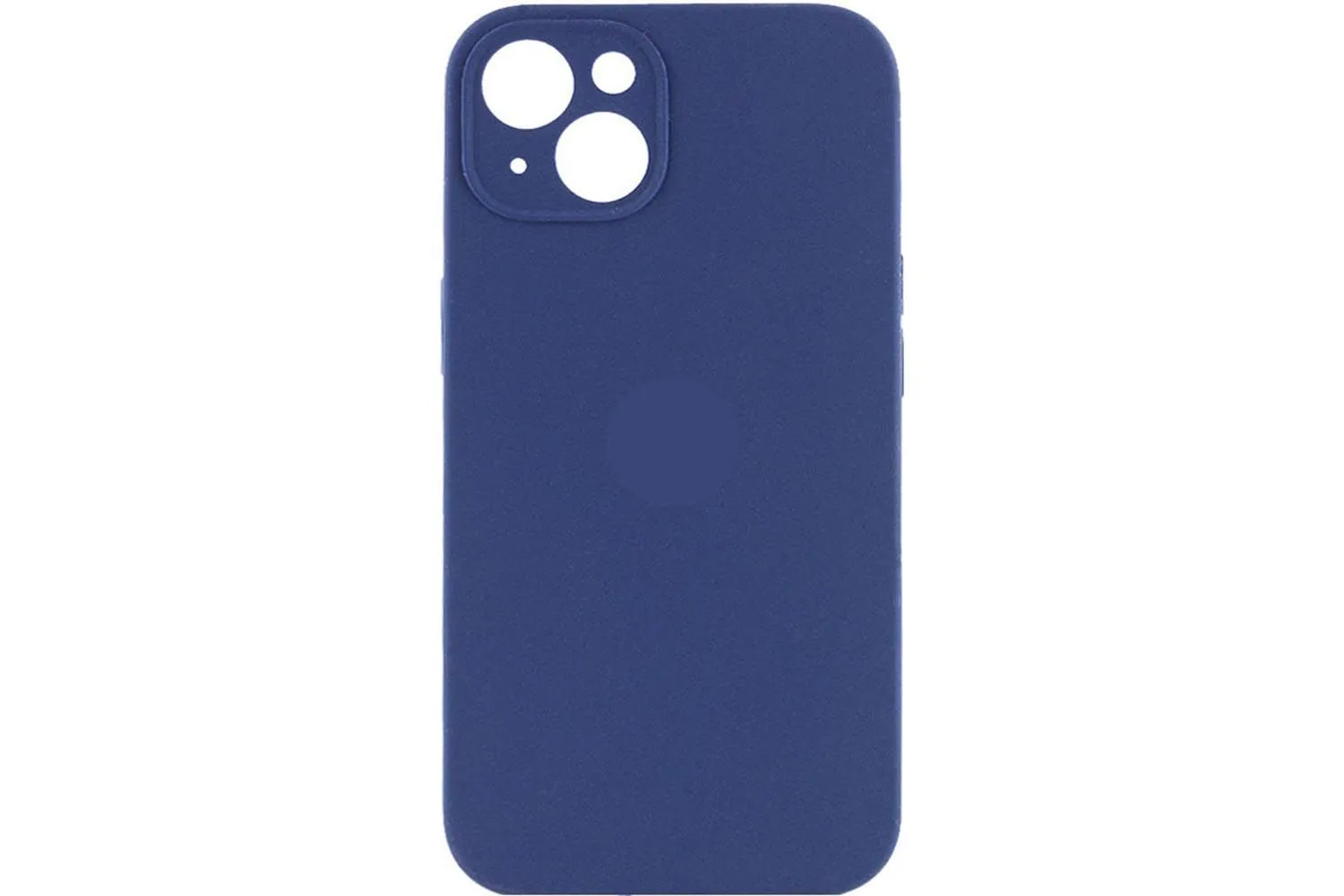 Чехол силиконовый с защитой камеры для Apple iPhone 14 (синий)