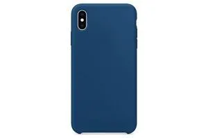 Кожаный чехол для Apple iPhone Xs Max (синий)
